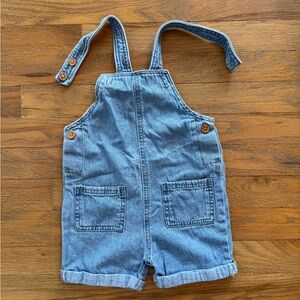 Classic Blue Kids Overall shorts with Adjustable Straps